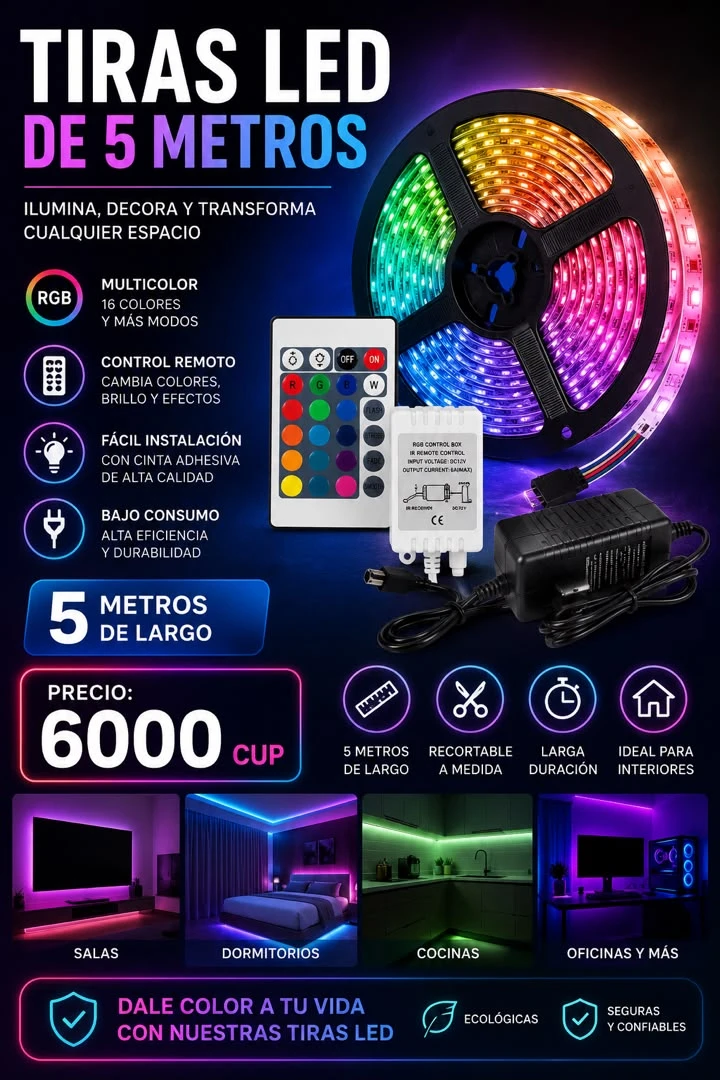 Tira de Luces LED's foto | DeTodo UnTin |  BizneCubano